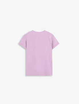Camiseta de mujer regular fit con calavera bordada - Scalpers - FashionsVida