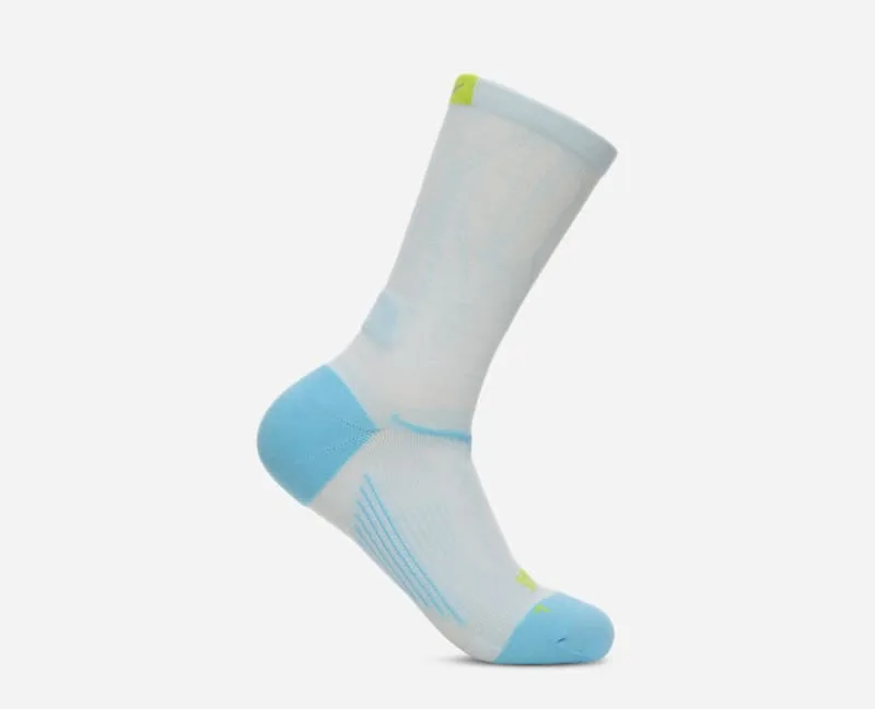 Clifton Crew Run Sock in Glimmering Blue, Size Large - HOKA - FashionsVida