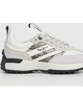 Zapatillas Lucky Animal de mujer con bandera lateral de animal print - Pepe Jeans - FashionsVida