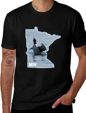 Minnesota Loon on a lake T-Shirt Plus Size Non-Shrink T-Shirt - Aliexpress - FashionsVida