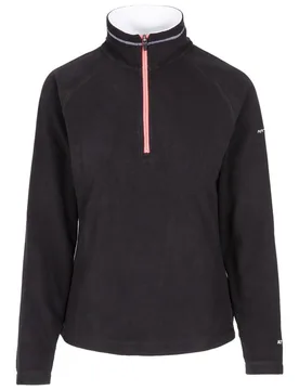 Skylar Fleece Top - Black - Size: L - Trespass - FashionsVida