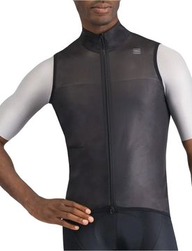 Light air chaleco ciclismo cortavientos Negro (XL)