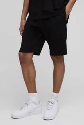 Herren Leichte Basic Herren Slim Fit Shorts Mittlerer Länge Black Größe XS