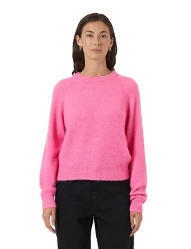 Maglione Johi Wool Blend Begonia Pink M - Yas - FashionsVida