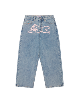 Running Dog Triple Scoop Denim Pants - Heavy Wash