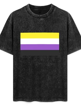 Seamless Repeating Non-Binary Pride Flag Pattern T-Shirt Soft Stretch Short Sleeve Top - Aliexpress - FashionsVida