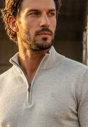 Street One Basic Pullover mit Troyerkragen male Beige