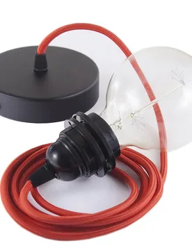 Cables Lampe Suspendue Pendel Pour Abat-jour Rm09 50 Cm Red / Black One Size - Creative - FashionsVida