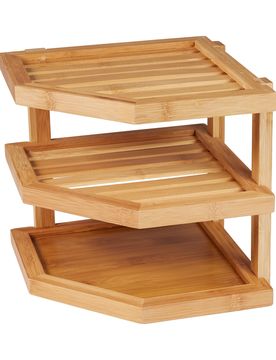 Eckregal "Bambus" 26 x 26 x 24 braun