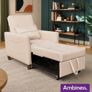 In1 Einsitzer Schlafsofa beige - Ambiness - FashionsVida