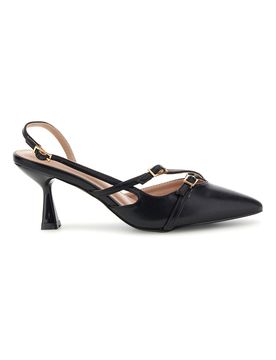 Décolleté slingback nere con cinturini P655 40