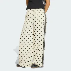 PANTALONI DI RASO A POIS A GAMBA LARGA 2XS Off White