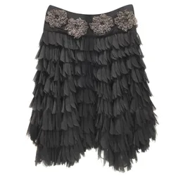 Eric Way Couture Silk Feathers Skirt