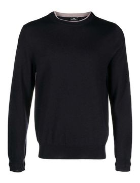 Maglia in lana merino con logo ricamato