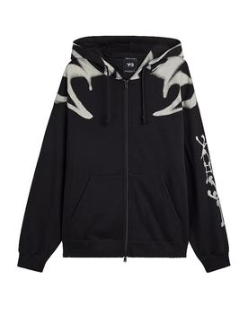 Sudadera con cremallera negro L