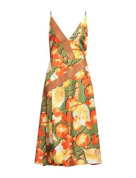 Midi-Kleid Damen Orange 32,34,38 Damen