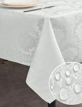 Pieza Mantel rectangular resistente al agua de varios tamaños con textura de jacquard de lujo, mantel de jacquard exquisito con patrón, mantel decor - Shein - FashionsVida