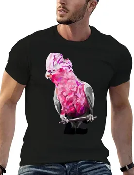 Australian Galah Geometric Art Low Poly T-Shirt t shirt personalised cotton t shirt pack t shirts for man slim fit T-shirt - Aliexpress - FashionsVida