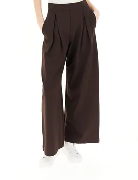 DEHA Pantalone palazzo MARRONE S - DEHA - FashionsVida