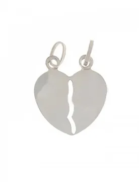 Ciondolo doppio con Cuore spezzato da spezzare Oro bianco 803321703332