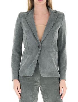 Blazer in velluto GRIGIO TÉ VERDE 46