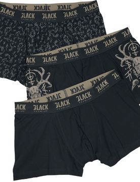 Boxershort - Celtic fine lines Dreierpack Boxershorts - S bis XXL - für Männer - Größe L - schwarz - Männer - male