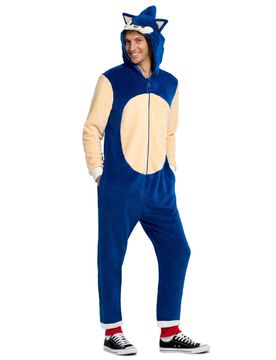 Sonic Overall Kostüm für Erwachsene blau