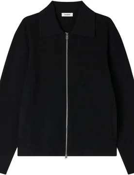 Cárdigan de punto de hombre viscosa cremallera cuello clásico - sandro - FashionsVida