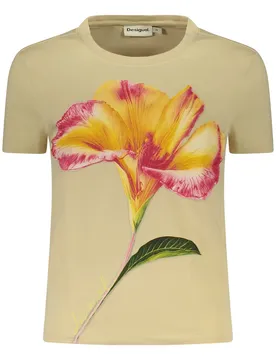 Damen Kurzarm-T-Shirt Beige 26SWTK03_BE1001