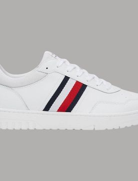 Sneakers TH Basket Core Lite pelle Nylon suola antiscivolo bianco