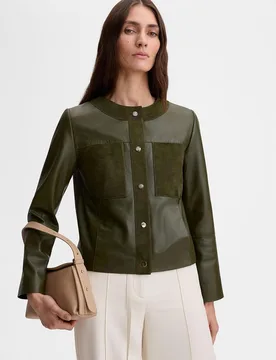 Chaqueta de mujer napa detalles ante - Simorra - FashionsVida