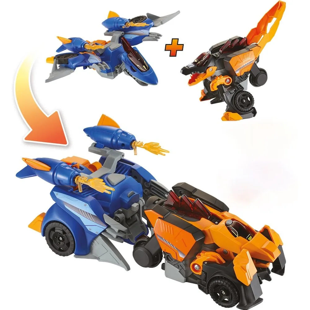 Figura Dinosaurio transformable Espinosaurio-Pterodáctilo Dinocar 3 en 1 Switch&Go - Vtech - FashionsVida