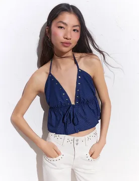 Green Coast - Top escote tachas - Green Coast - FashionsVida