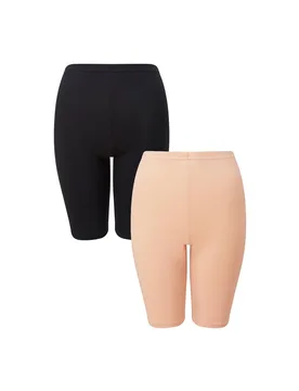 Women's 2 Pack Cotton-Rich Longer Length Shorts Size: 10 - Multicolor - Size: 10 - Cotton Traders - FashionsVida