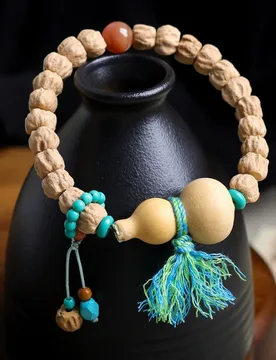 Passion seed single-loop bracelet, cultural and artistic item with a small gourd, new Chinese-style hand-worn jewelry - Aliexpress - FashionsVida