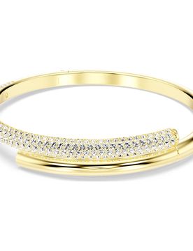 Bracciale rigido Dextera, Chiusura magnetica, Bianco, Finitura oro 18K M