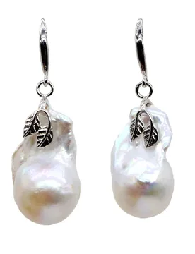 Women's Earrings White Natural Baroque Pearl Silver Earrings Diameter 15mm Water Drop Pearl Drop Baroque Earrings Free Shipping - Aliexpress - FashionsVida