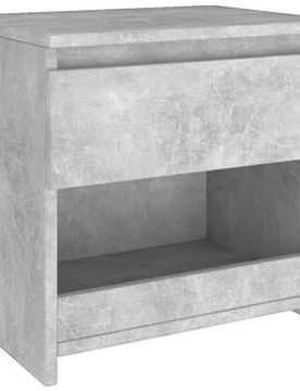 Table De Chevet Gris Béton 40x30x39 Cm Aggloméré Einheitsgrösse