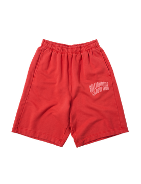 Washed Arch Logo Shorts - Red