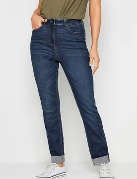Women's Tall Mid Wash Cigarette Jeans in Blue Size: 10L - Blue - Size: 10L - Long tall sally - FashionsVida