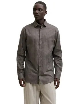 Chemise à Manches Longues Blaparker Heather Premium Morel XL