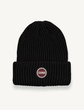 Berretto Originals nero a coste inglesi con logo bollo applicato - Colmar - FashionsVida