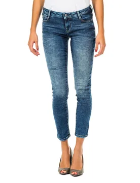 Womens Long Jean Pants With Narrow Cut Hems 10db50282 Woman - Blue Cotton - Size 27 (Waist) - MET - FashionsVida