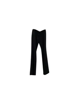 Black Crepe Wide Leg Trousers - Alexander McQueen - FashionsVida