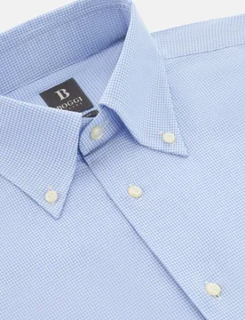 Camisa de algodón a cuadros regular fit - Boggi Milano - FashionsVida