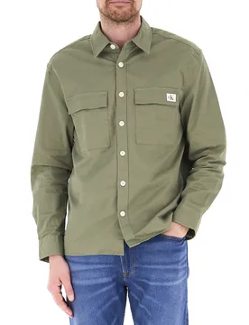 Camicia maniche lunghe VERDE OLIVA L - Calvin Klein - FashionsVida