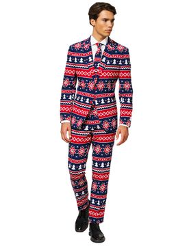 Mr. Nordic Weihnachtsanzug für Herren von sutis blau-rot-weiss - male
