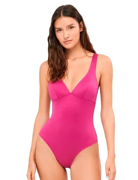 Wireless Laser Cut Swimsuit Purple L Women - GISELA - FashionsVida