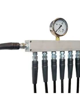 Blocco Collettore Con Manometro Coltri Inlet 6 Outlets