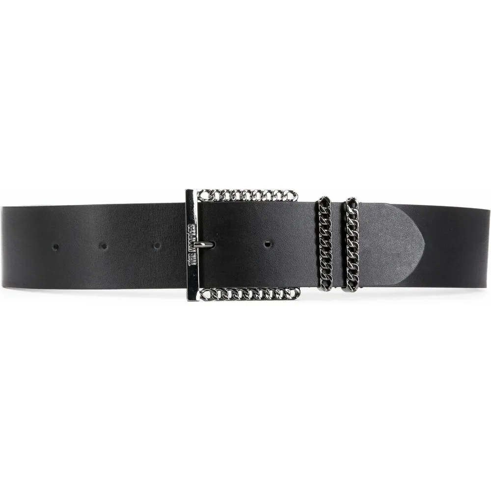 Cinturón de mujer de piel con hebilla cadena - The Kooples - FashionsVida
